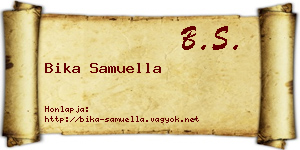 Bika Samuella névjegykártya